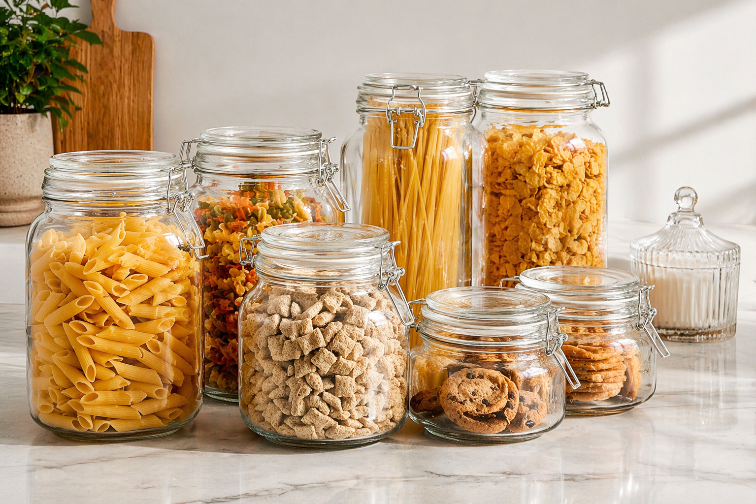 Vida organizada na cozinha moderna